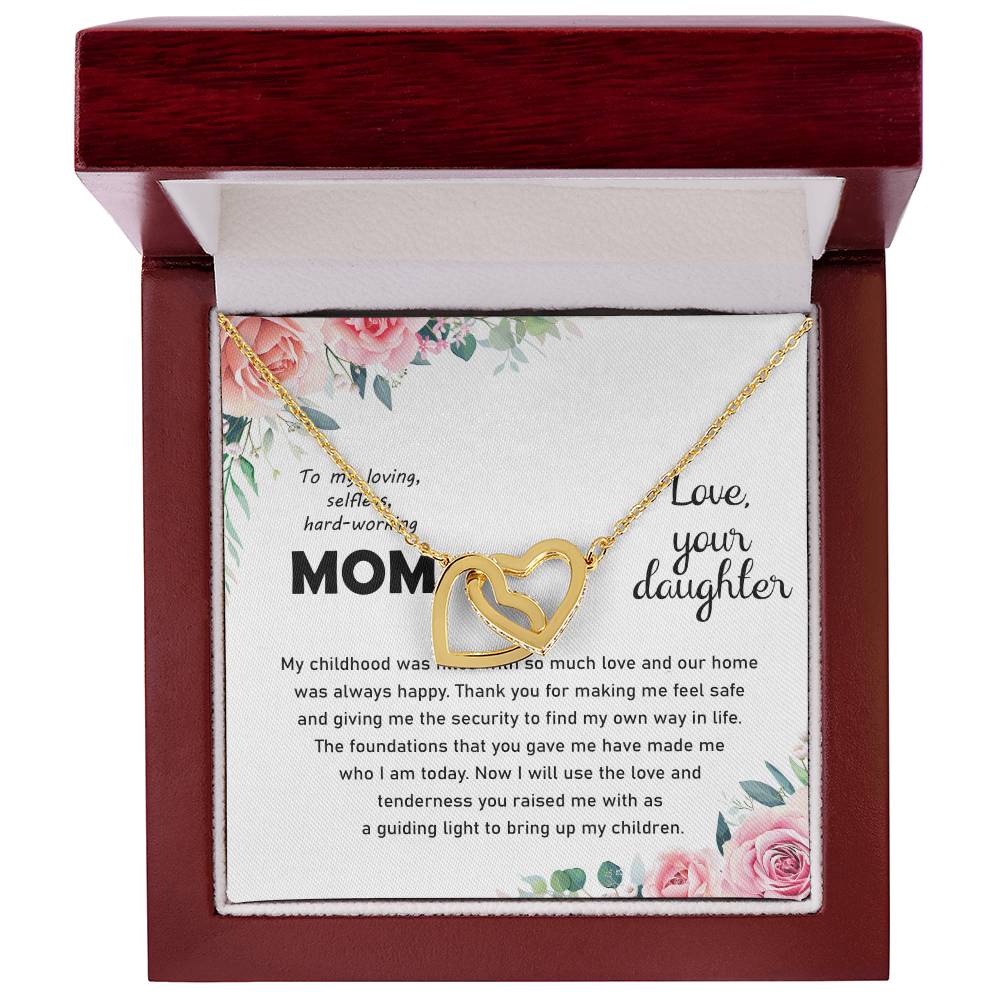 Thank You Mom Thanksgiving Gift Interlocking Hearts Interlocking Hearts Necklace