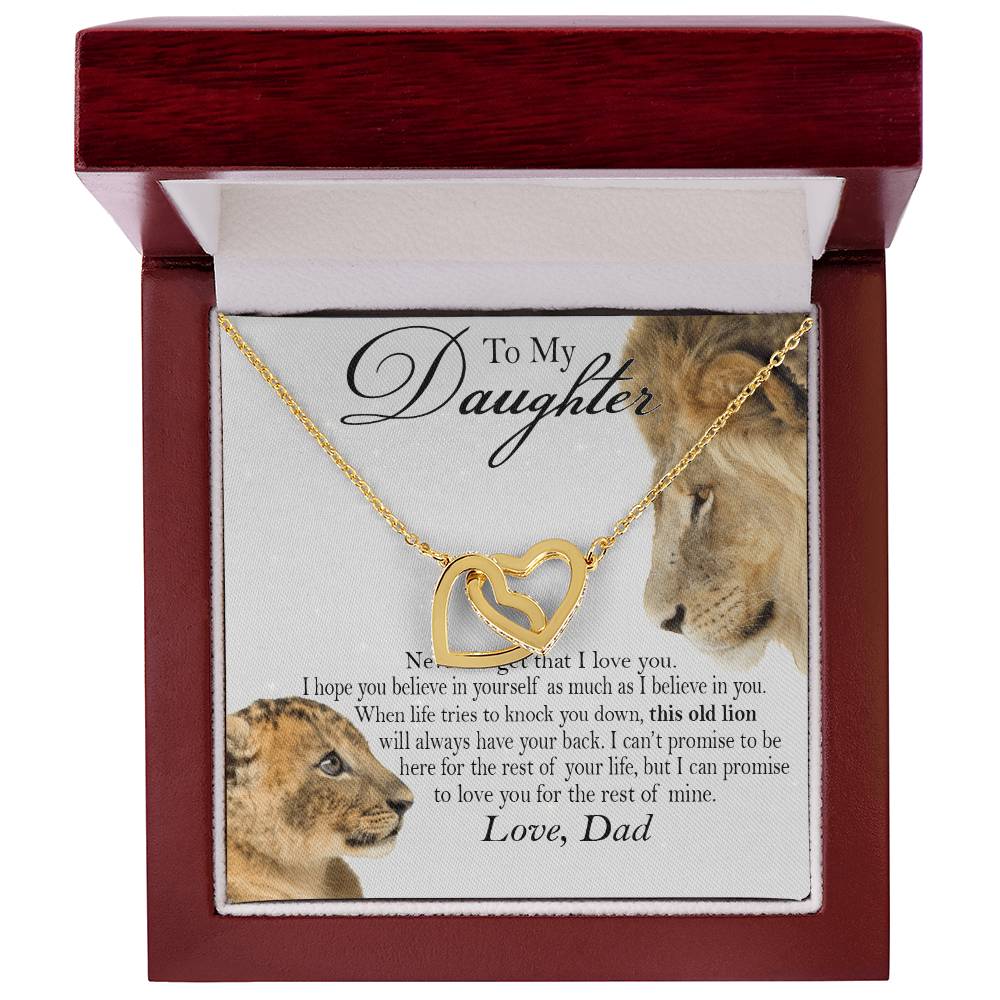 This Old Lion Will Always Have Your Back.Limited Stock Interlocking Hearts Necklace