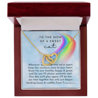 Cat Memorial Interlocking Hearts Necklace Day Rainbow Remembrance