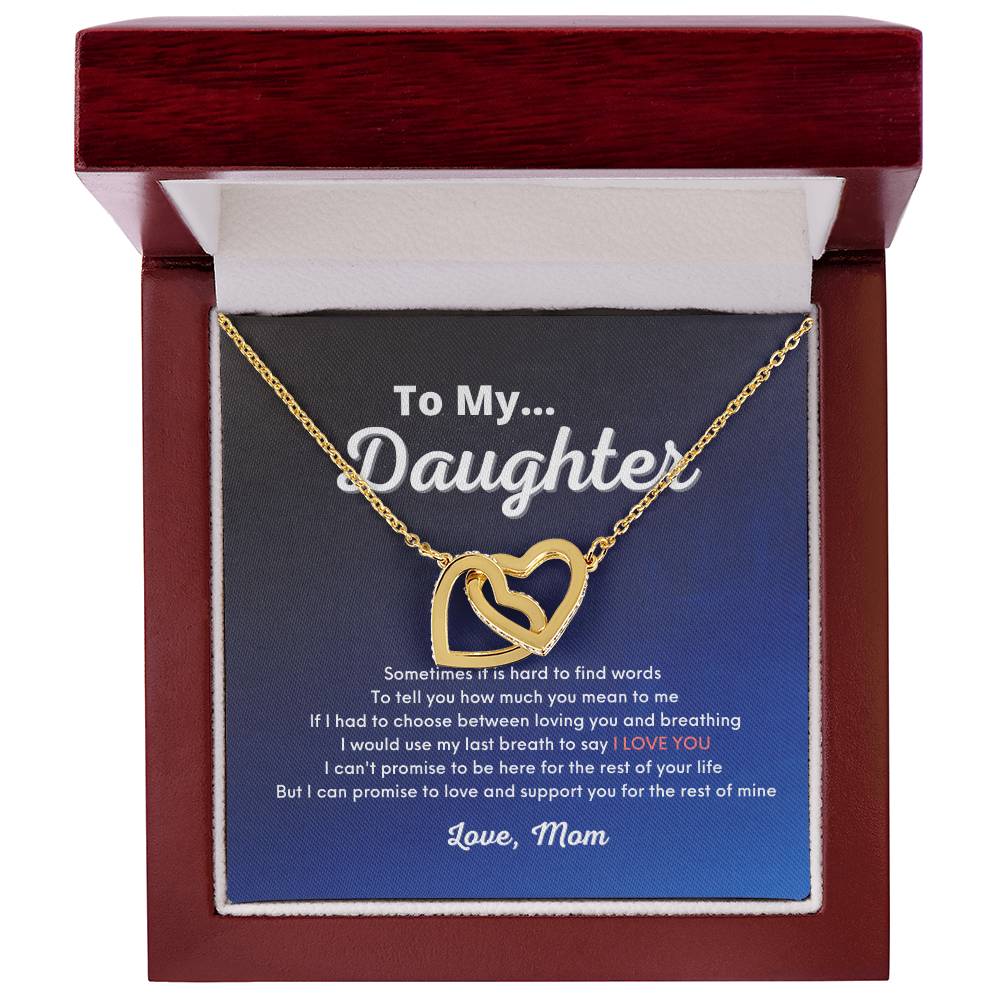 To My Daughter - Love You For The Rest Of My Life - Necklace [Premium] Interlocking Hearts Necklace