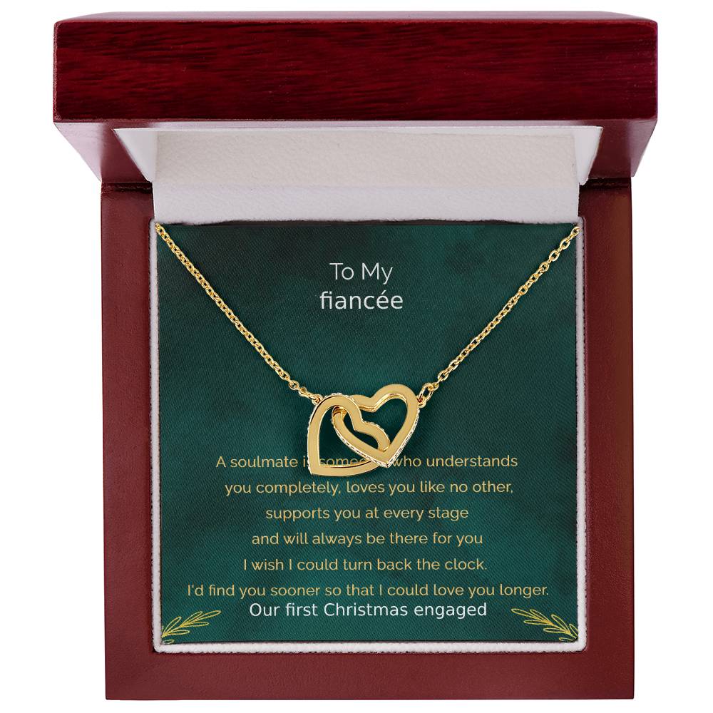 Engagement Gifts For Fiancee First Christmas Engaged Heart Necklace Giftfuture Wife Gift Interlocking Hearts Necklace
