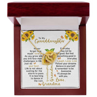 To My Granddaughter - Interlocking Hearts Necklace
