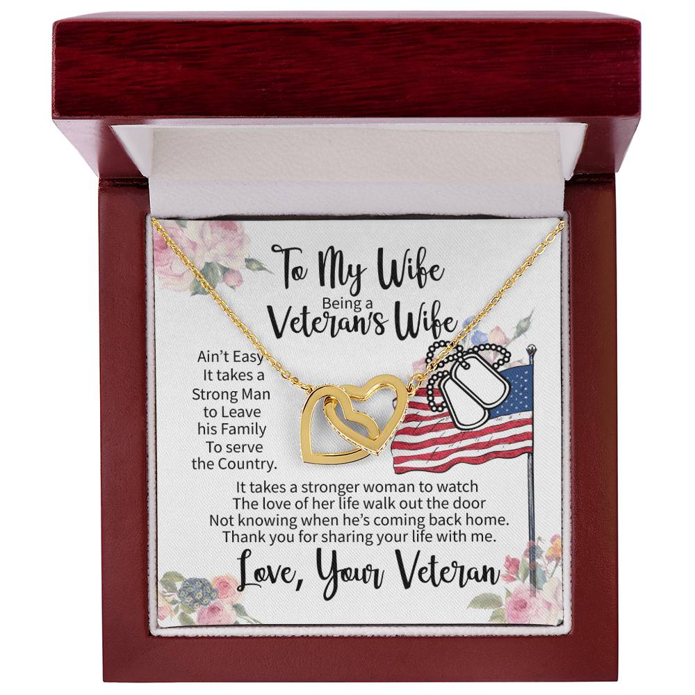 Veteran'S Wife - Interlocking Heart Necklace Interlocking Hearts Necklace