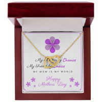 Mom Mama Mamy Interlocking Hearts Necklace