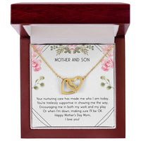 Mother And Son Interlocking Hearts Necklace