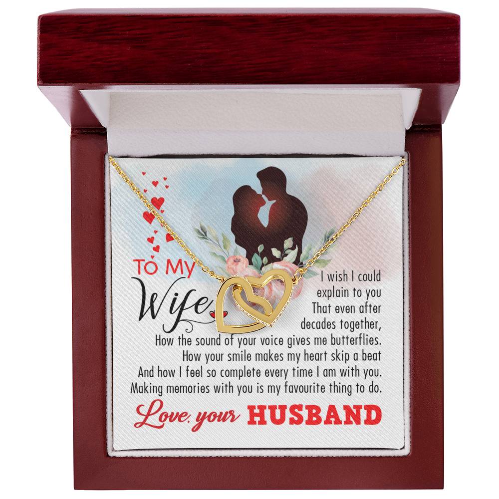 Gift For Wife - Interlocking Heart Necklace Interlocking Hearts Necklace