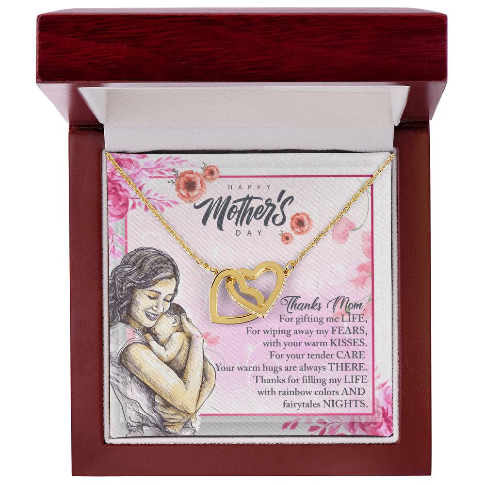 To My Great Mom - Happy Mother'S Day - Tmm12 Interlocking Hearts Necklace