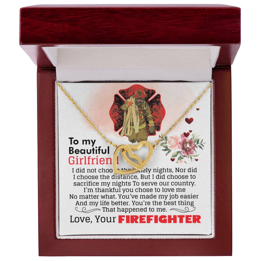 Firefighter'S Girlfriend - Interlocking Heart Necklace Interlocking Hearts Necklace