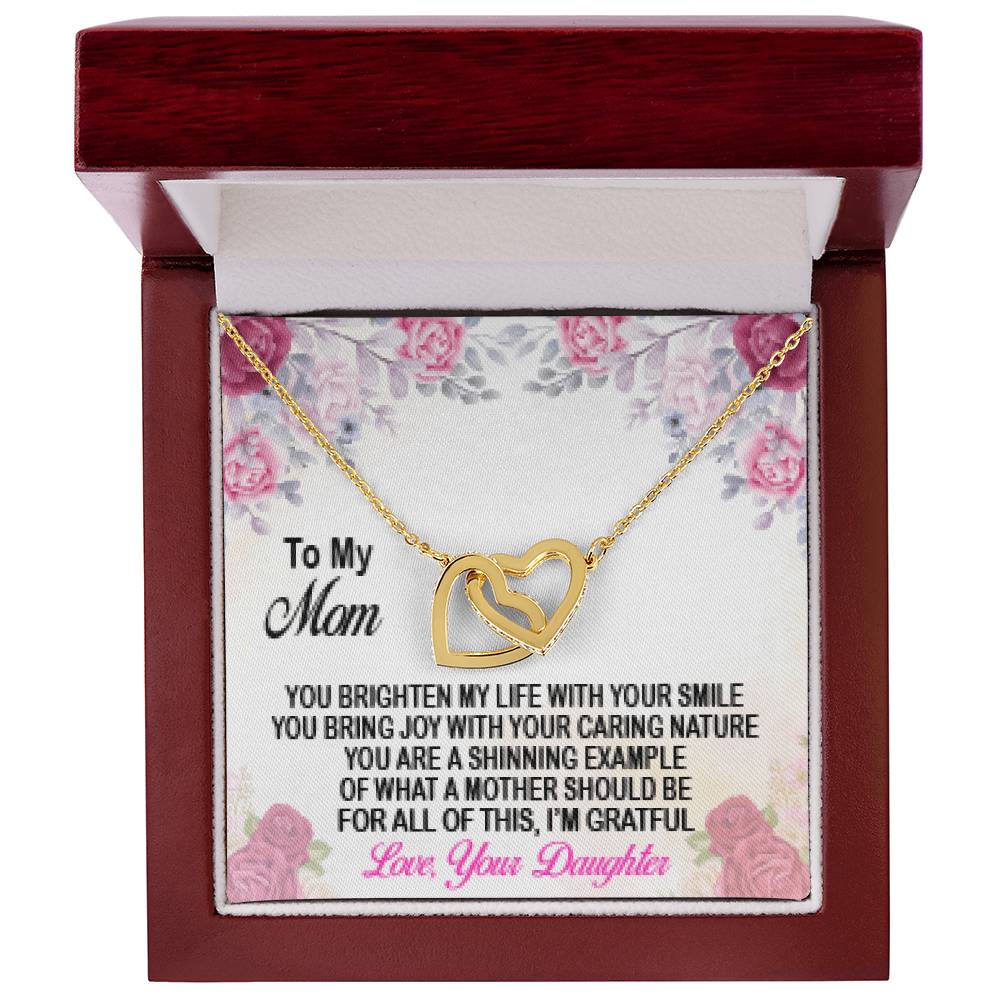 Mom Daughter Gift Mother'S Day Interlocking Hearts Necklace