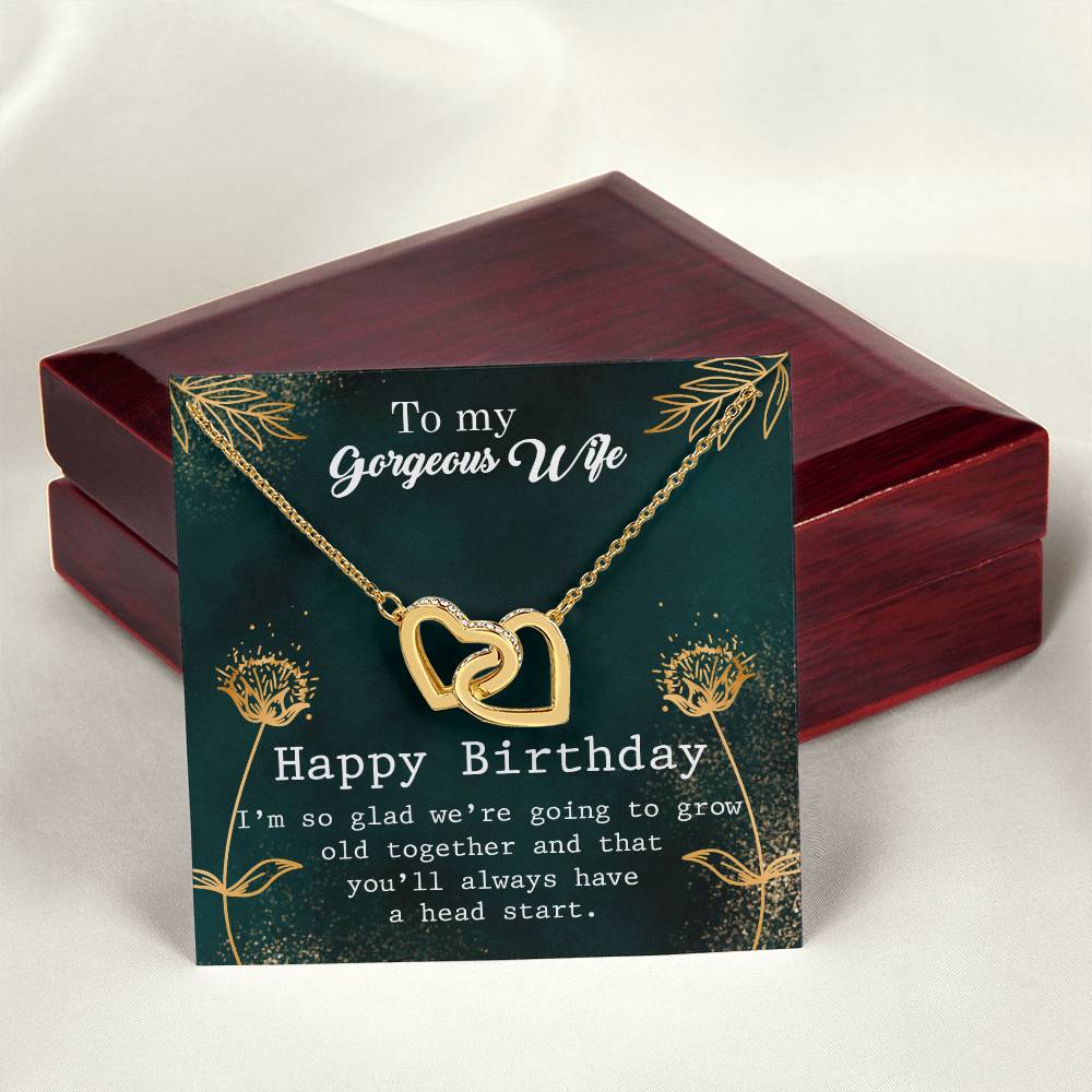 Gift For You My Wife. Interlocking Hearts Necklace