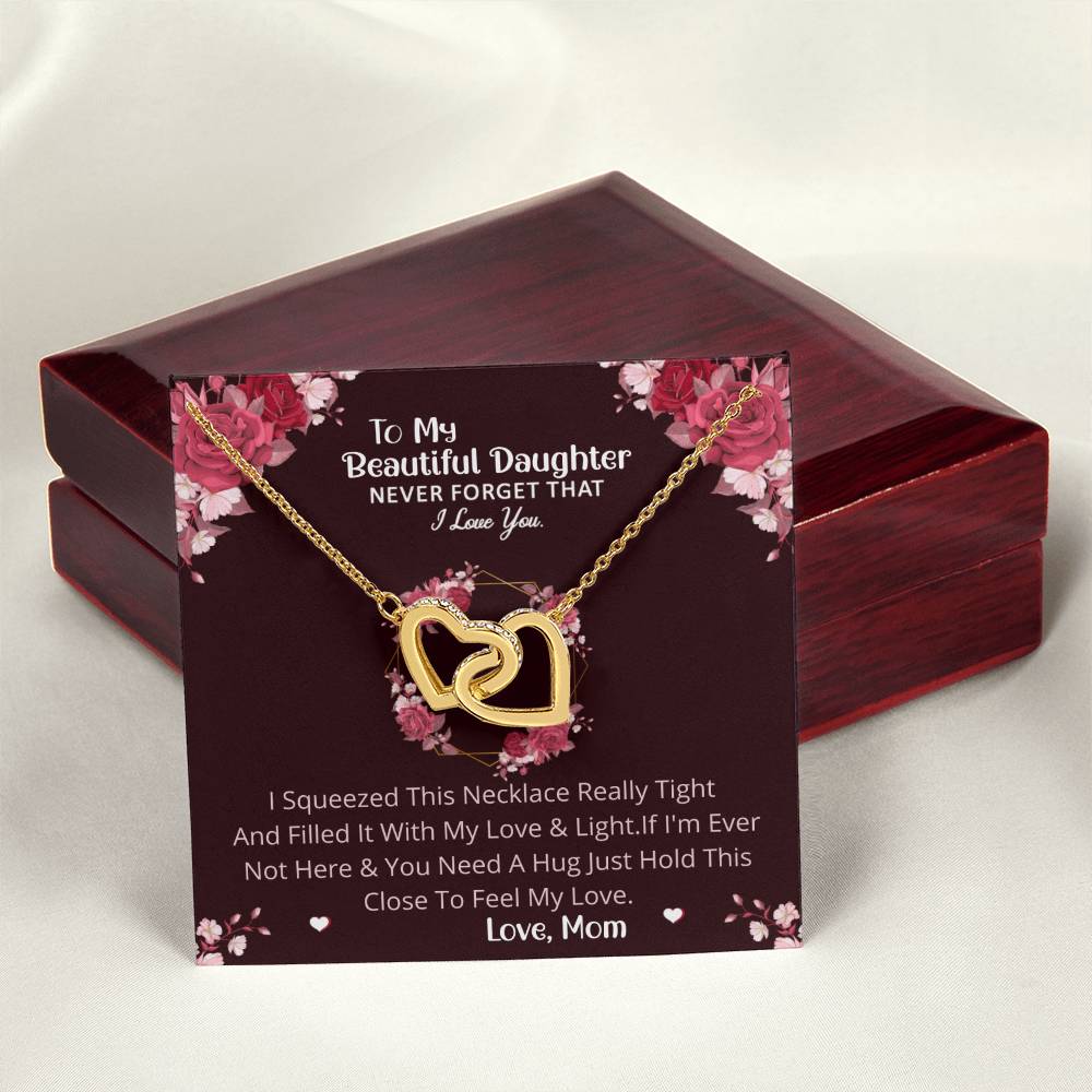 Gift For Daughter From Mom Birthday Gift For Daughterinterlocking Hearts Necklace