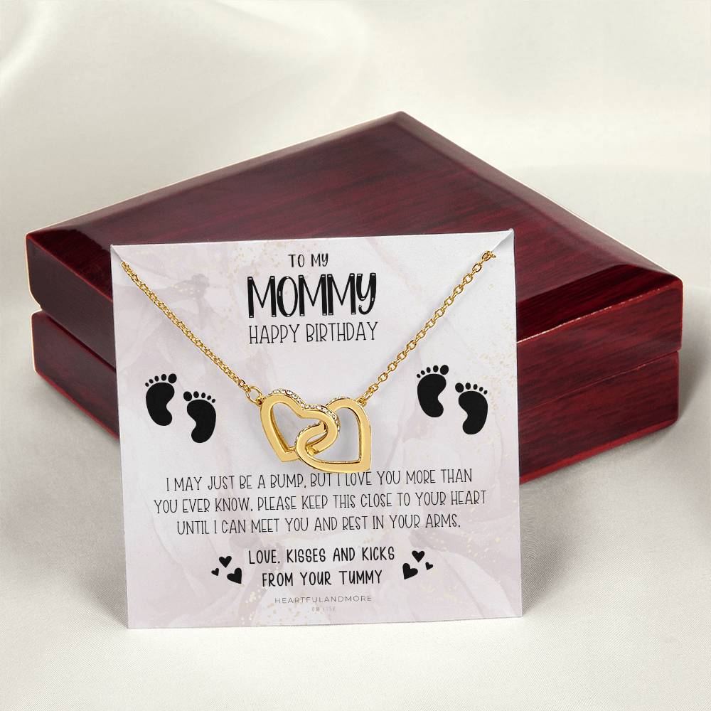 New Mom Birthday Pregnant Wife Birthday Gift Birthday Gift For Pregnant Wife Jewelry For Pregnant Wife Expecting Wife Birthday Interlocking Hearts Necklace