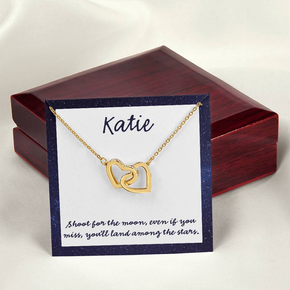 Shoot For The Moon Interlocking Hearts Necklace