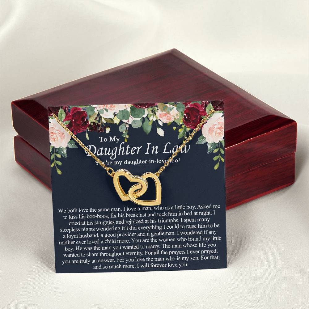 To My Daughter In Law Necklace Unique Daughter In Law Gift From Mother In Law Future Daughter In Law New Daughter In Law Jewelry Interlocking Hearts Necklace