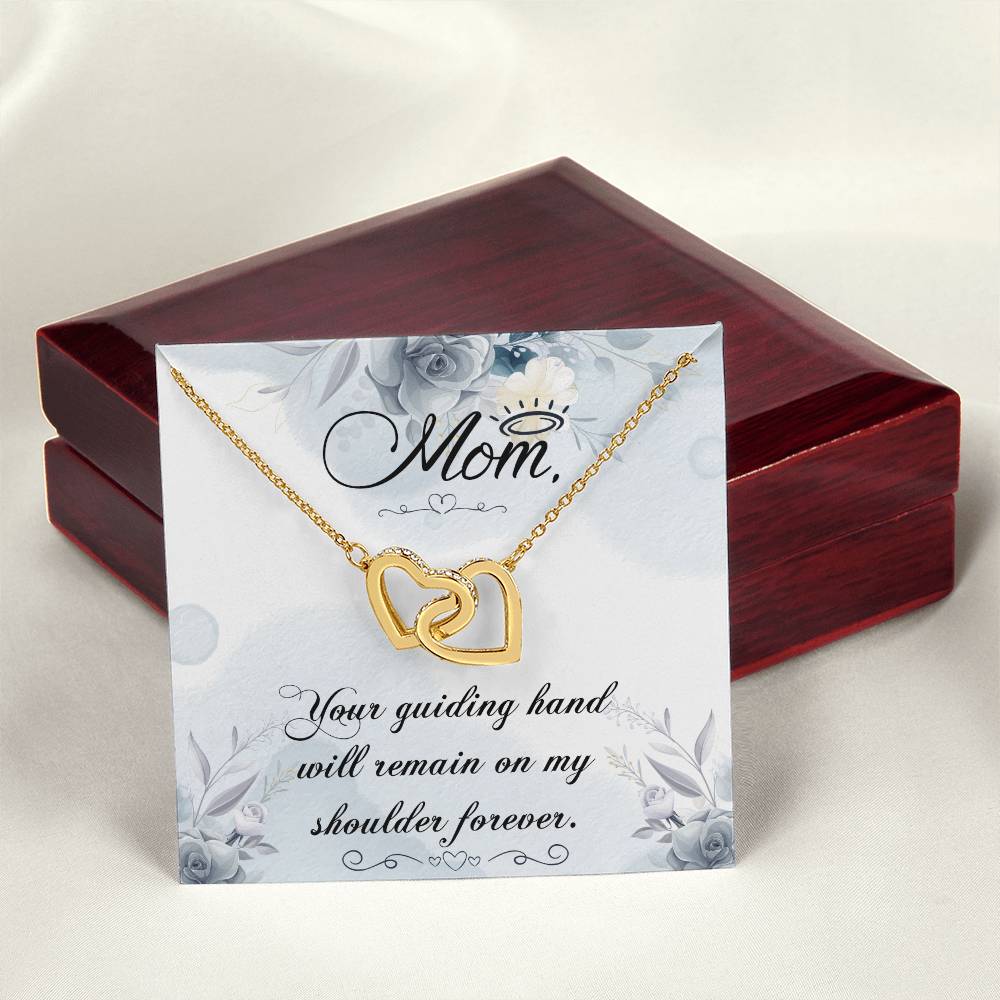 Mom Your Guiding Hand - Interlocking Heart Necklace Interlocking Hearts Necklace