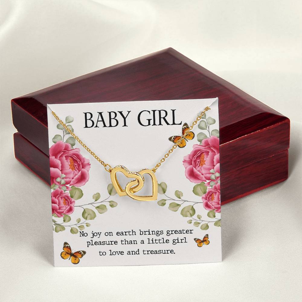 Mom To Be Gift Necklace It'S A Girl Necklace Gift New Baby Girl Gift For Mom It'S A Girl Jewelry Interlocking Hearts Necklace