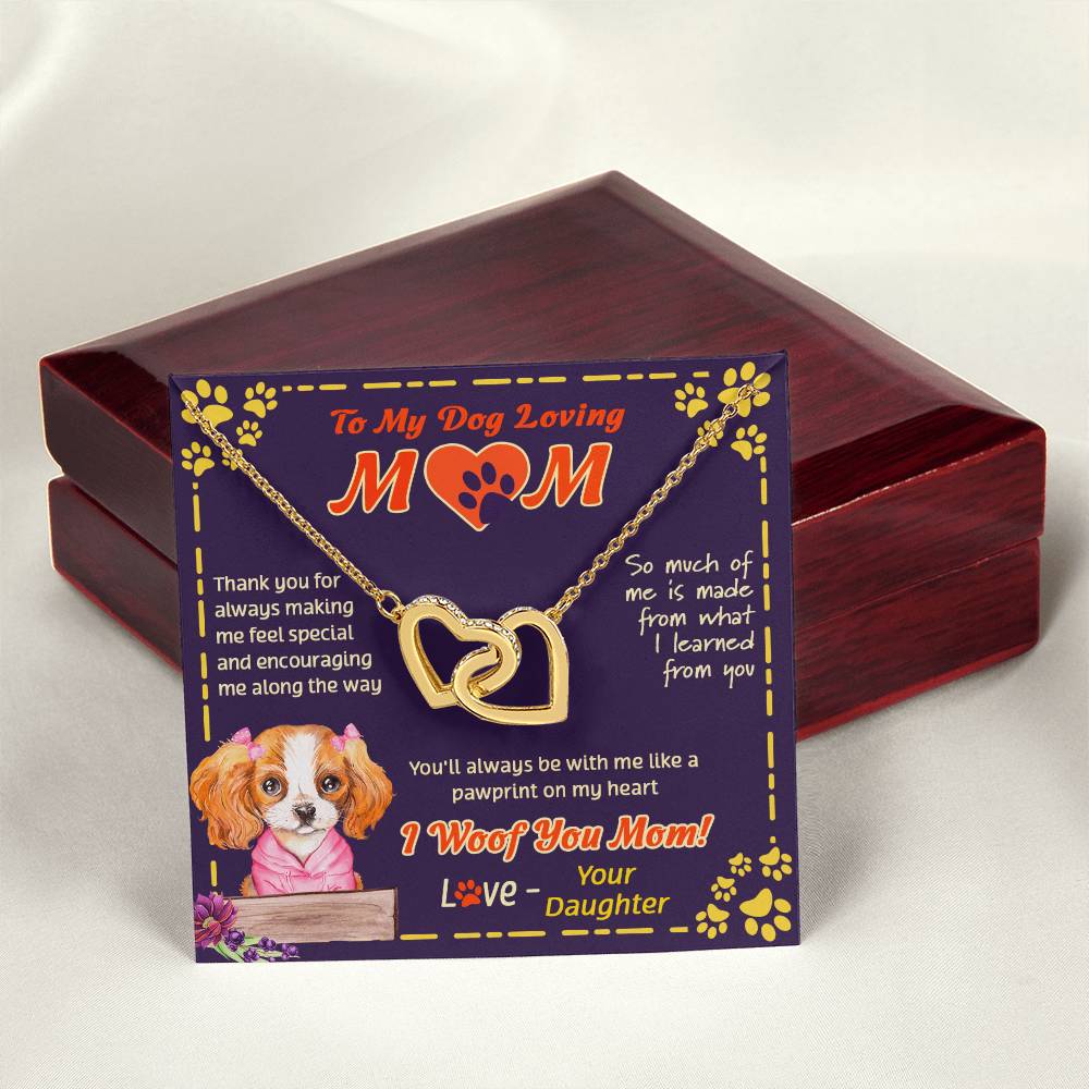 To My Mom - You'Ll Always Be With Me - Necklace Interlocking Hearts Necklace