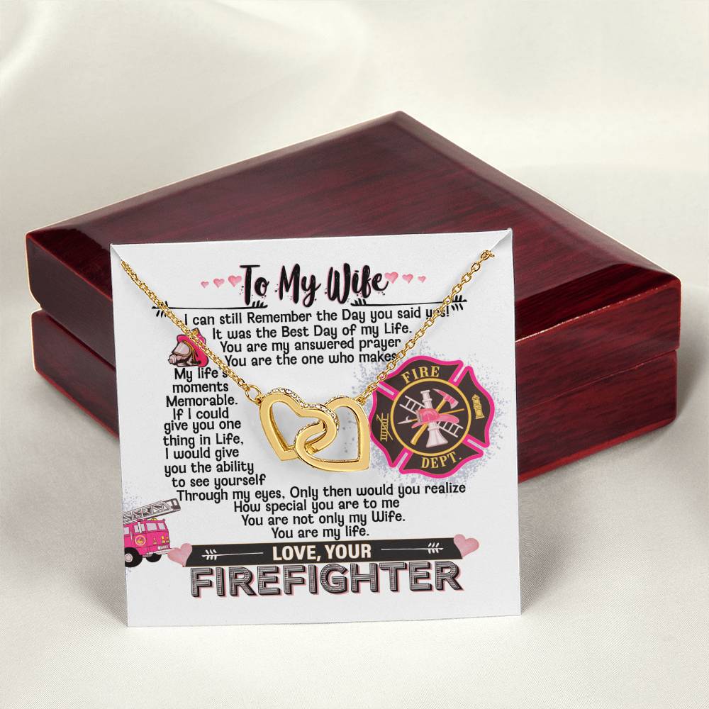 Firefighter'S Wife - Interlocking Heart Necklace Interlocking Hearts Necklace