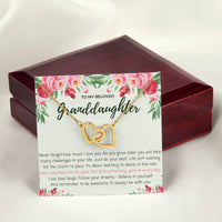 Gift From Grandmother To Granddaughter - Interlocking Hearts Necklace