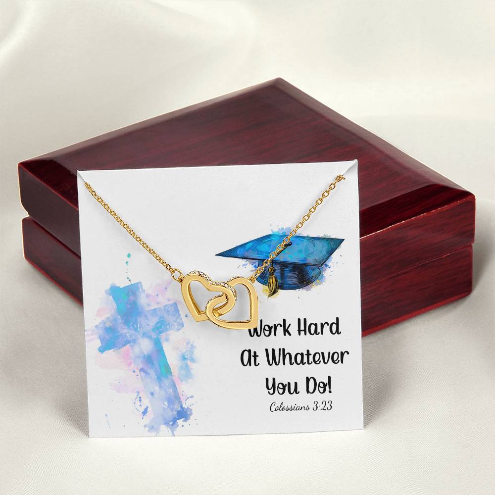 Interlocked Heart Neckless - Graduation Day Interlocking Hearts Necklace