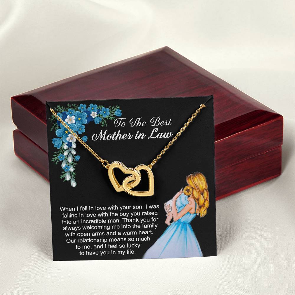 To My Future Mother In Law Gifts Mother In Law Necklace Interlocking Hearts Necklace
