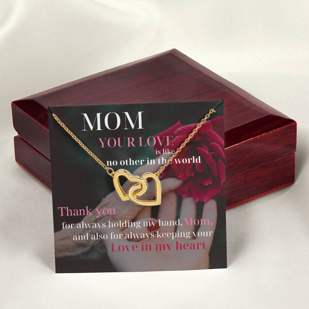 Mom Your Love Is Like No Other In The World Interlocking Hearts Necklace