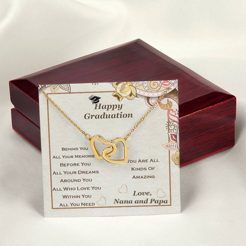 Interlocking Heart Necklace For Your Granddaughter Perfect Graduation Gift Interlocking Hearts Necklace
