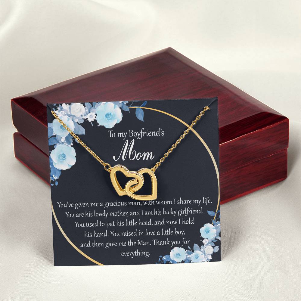 Interlocking Hearts To My Boyfriend’S Mom You’Ve Given Me A Gracious Man With Whom I Share My Life Interlocking Hearts Necklace
