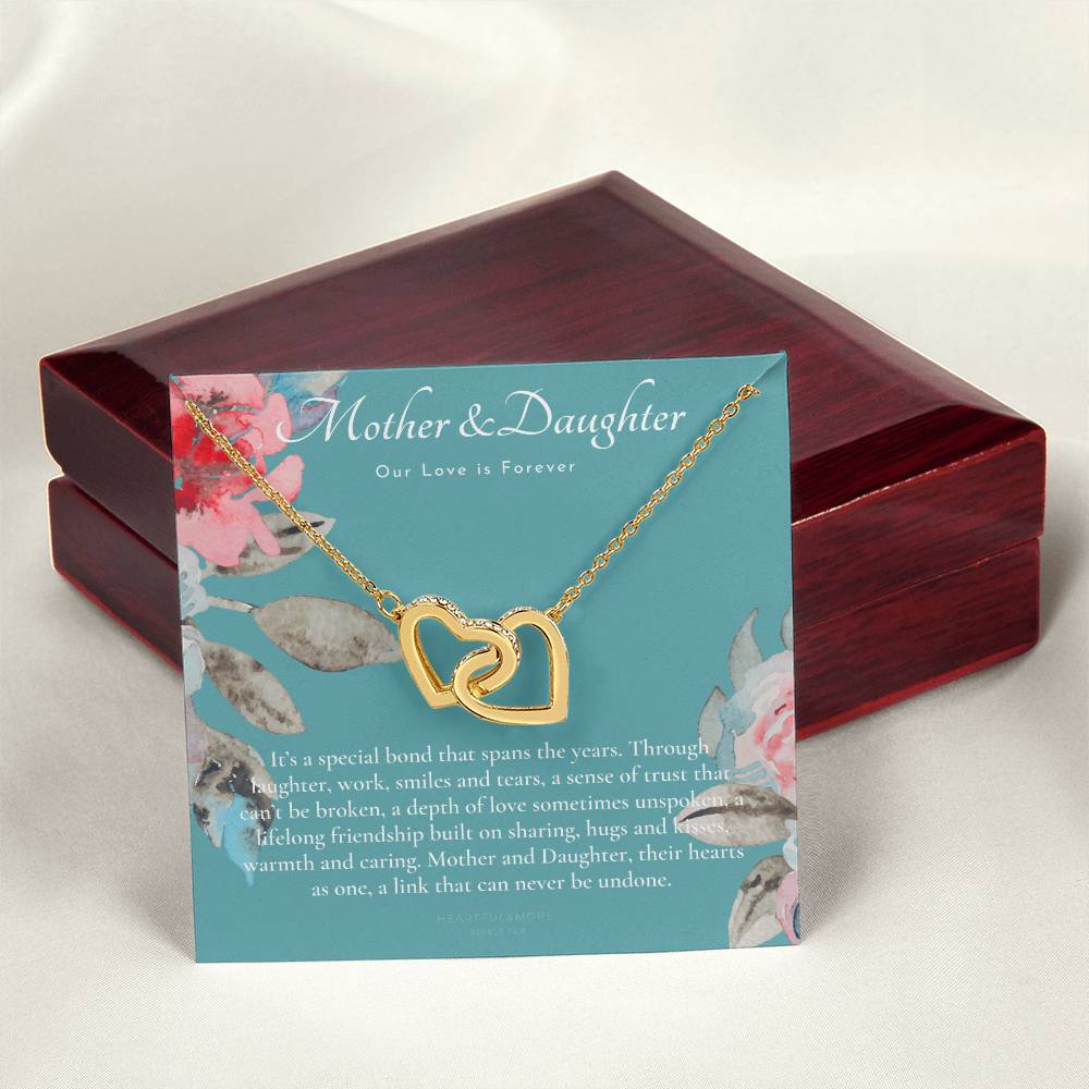 MOM&DA~2 Interlocking Hearts Necklace
