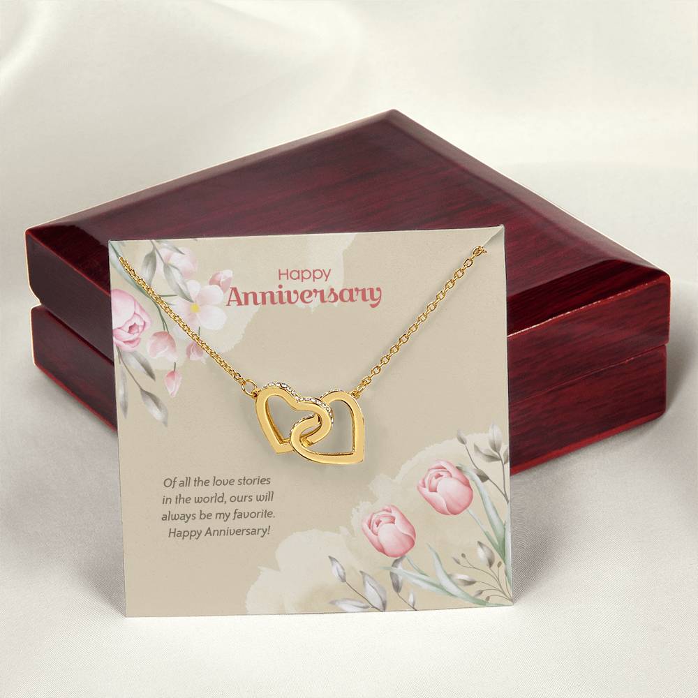 Anniversary Edition Our Story Is Always My Favorite - Interlocking Hearts Necklace
