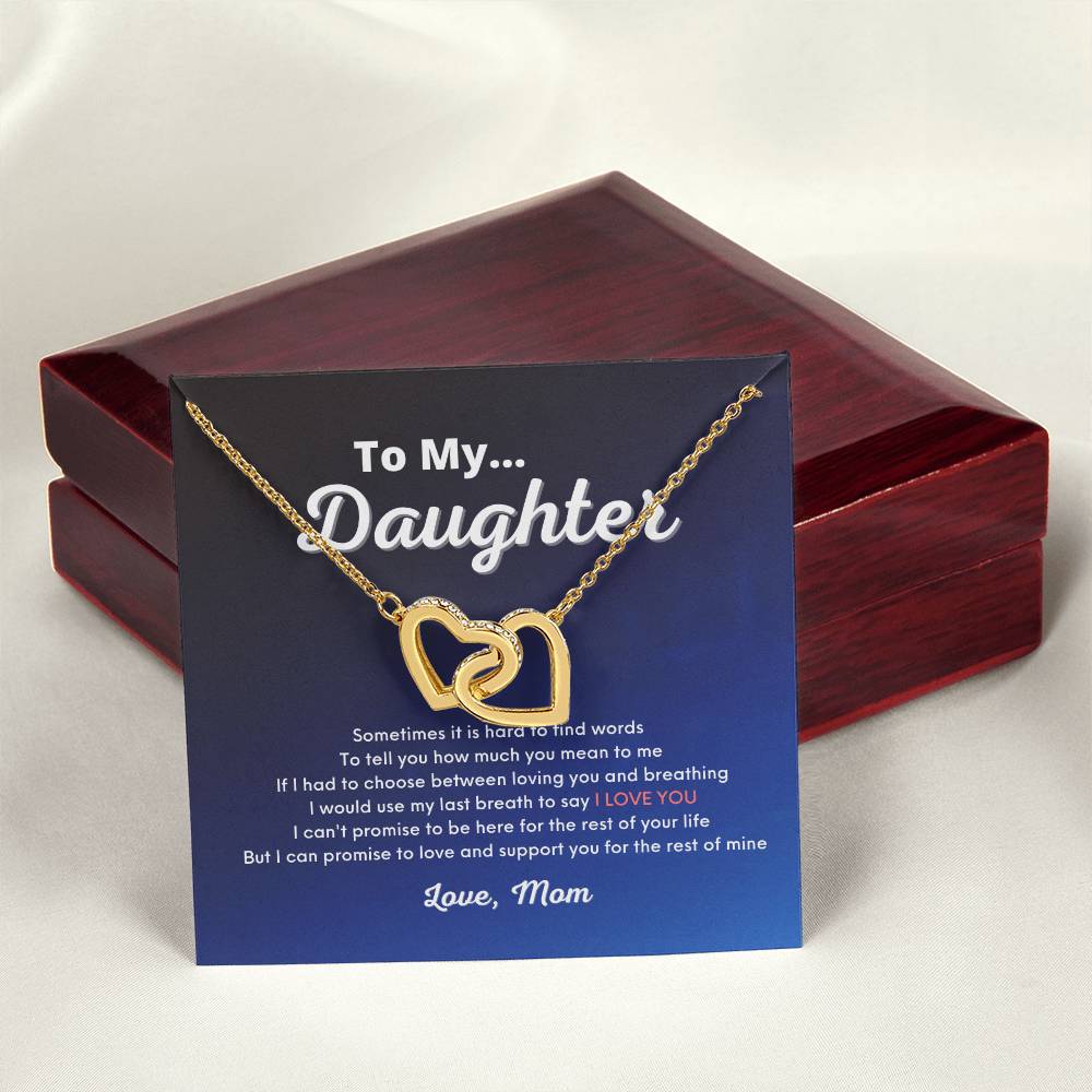 To My Daughter - Love You For The Rest Of My Life - Necklace [Premium] Interlocking Hearts Necklace