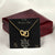 Never Give Up - Black Background Interlocking Hearts Necklace