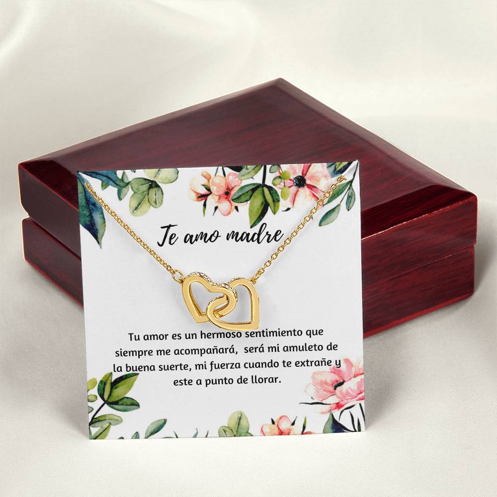 Te Amo Madre Tu Amor Es Un Hermoso Sentimiento Que Siempre Me Acompañara Interlocking Hearts Necklace