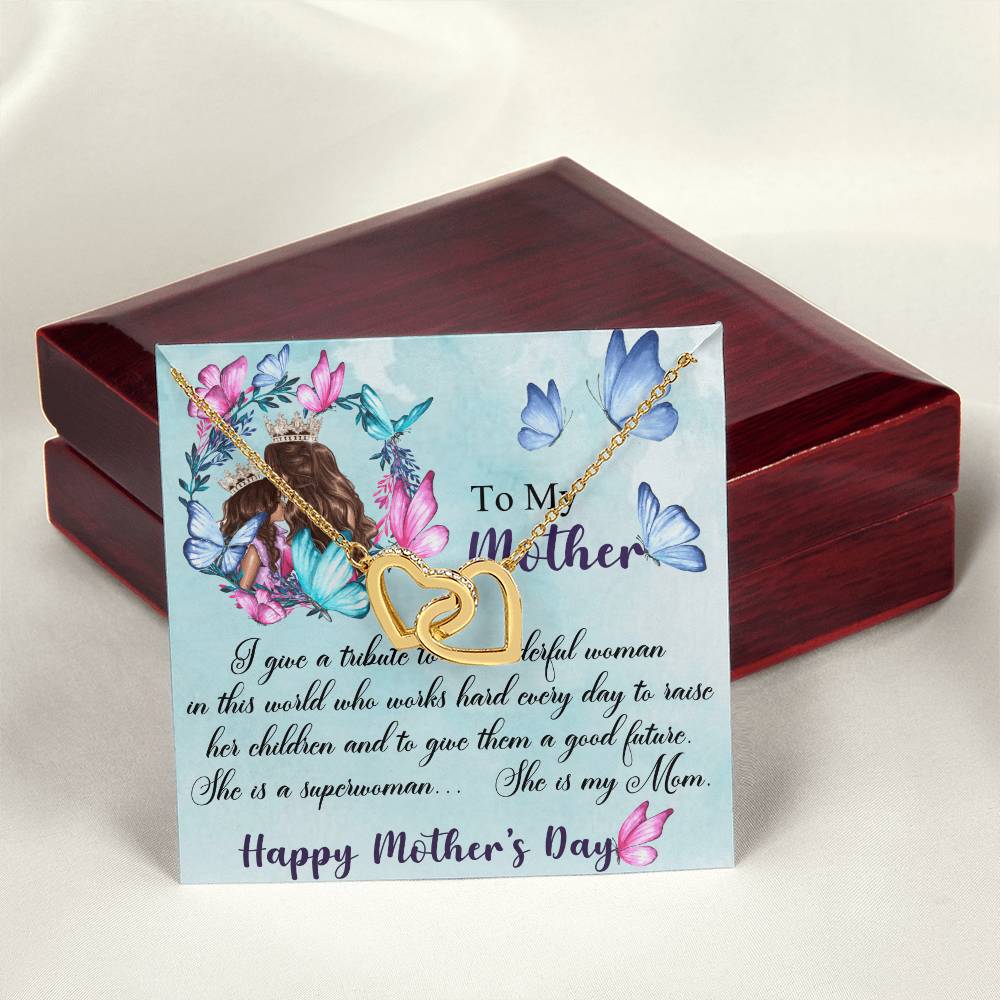 Mother'S Day Jewelry Interlocking Hearts Necklace