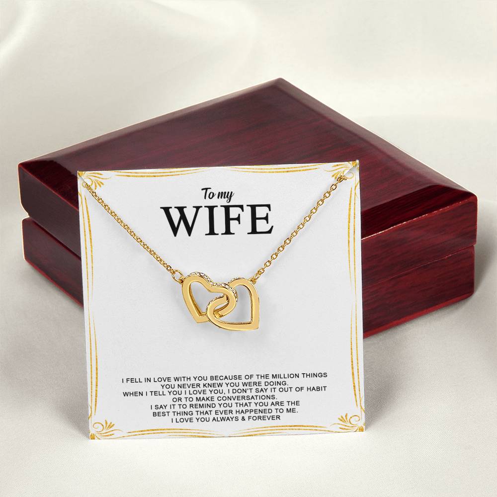 Interlocking Hearts Necklace For Your Wife