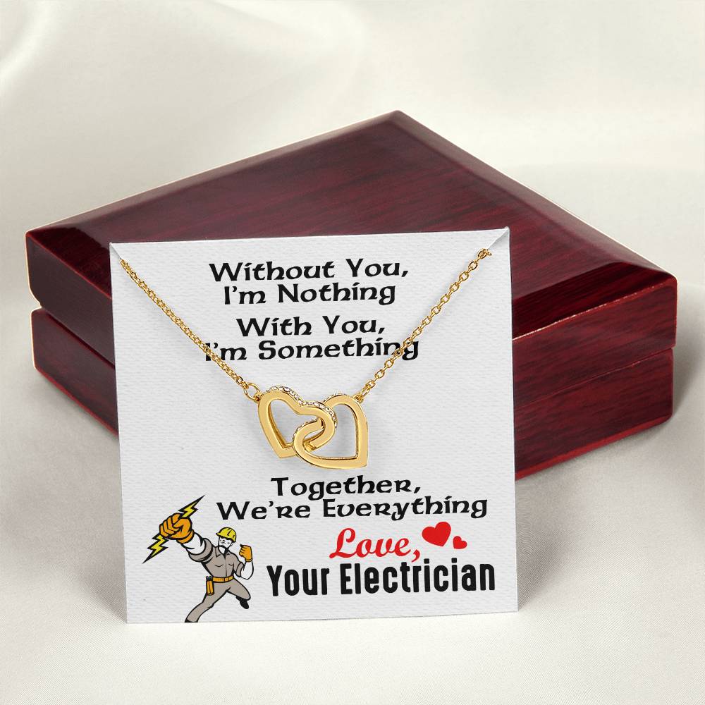 Electrician'S Girlfriend- Interlocking Heart Necklace Interlocking Hearts Necklace
