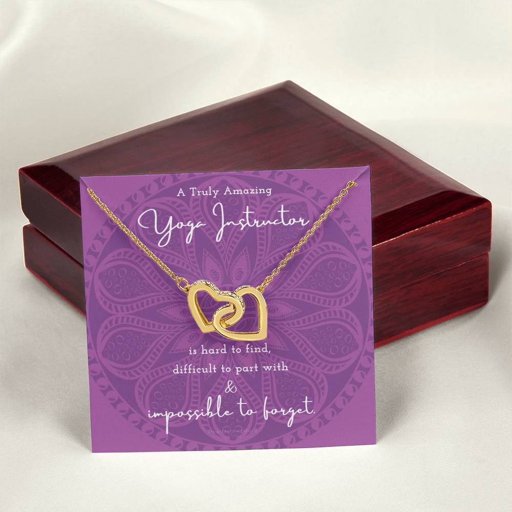 Gift For Yoga Instructor Yoga Instructor Appreciation Gift A Truly Amazing Yoga Instructor Gift Interlocking Hearts Necklace