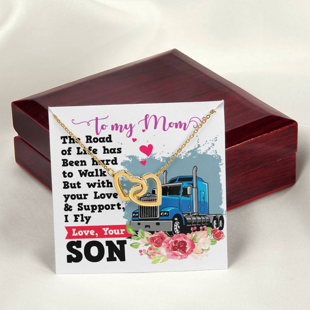 Trucker'S Mom - Interlocking Heart Necklace Interlocking Hearts Necklace