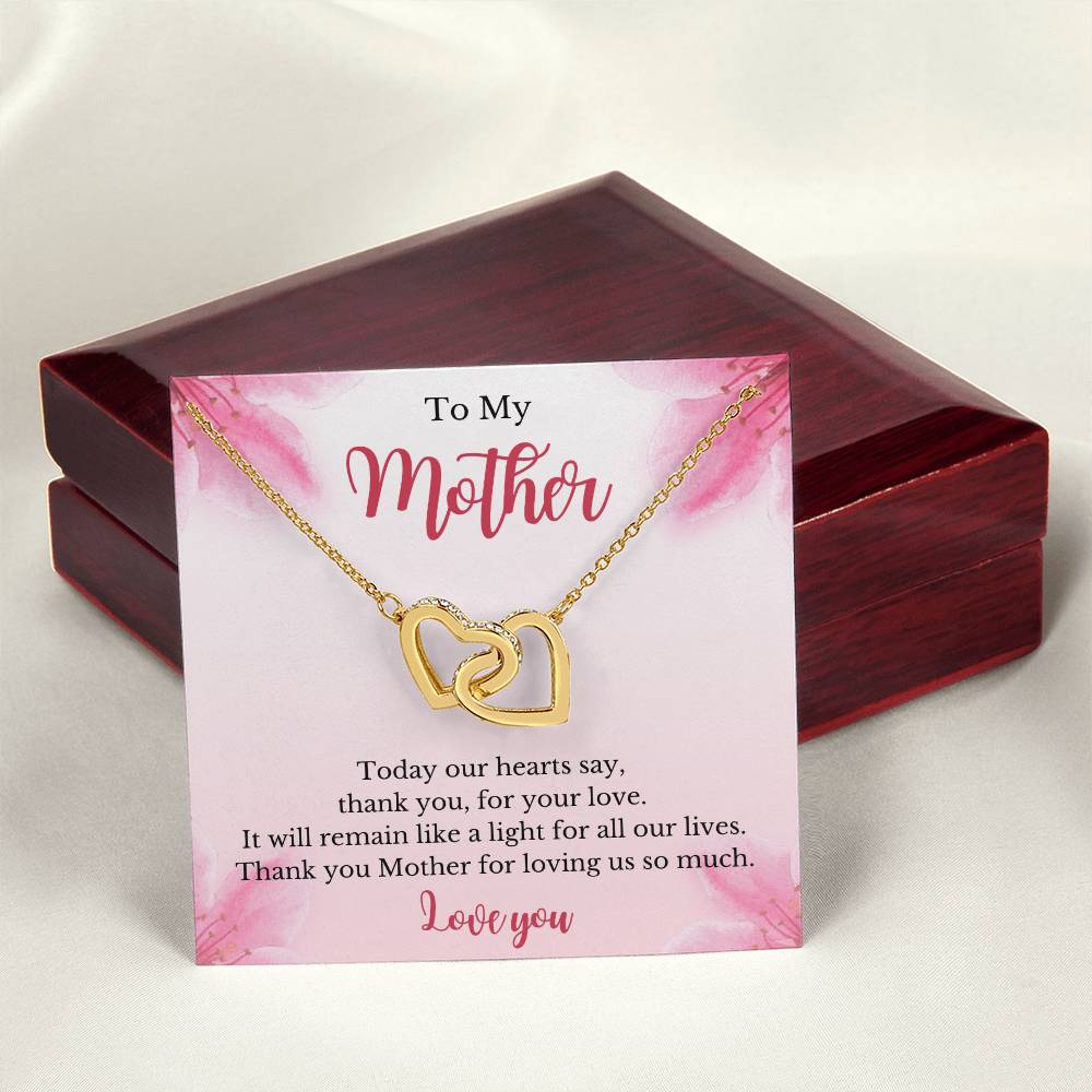 To My Mother Interlocking Hearts Necklace