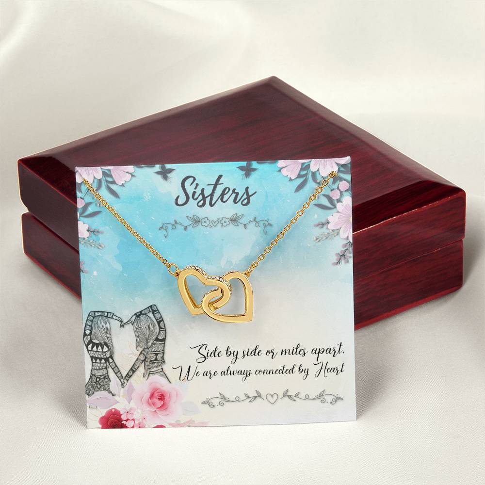 Sisters Two Hearts Interlock Necklace Interlocking Hearts Necklace