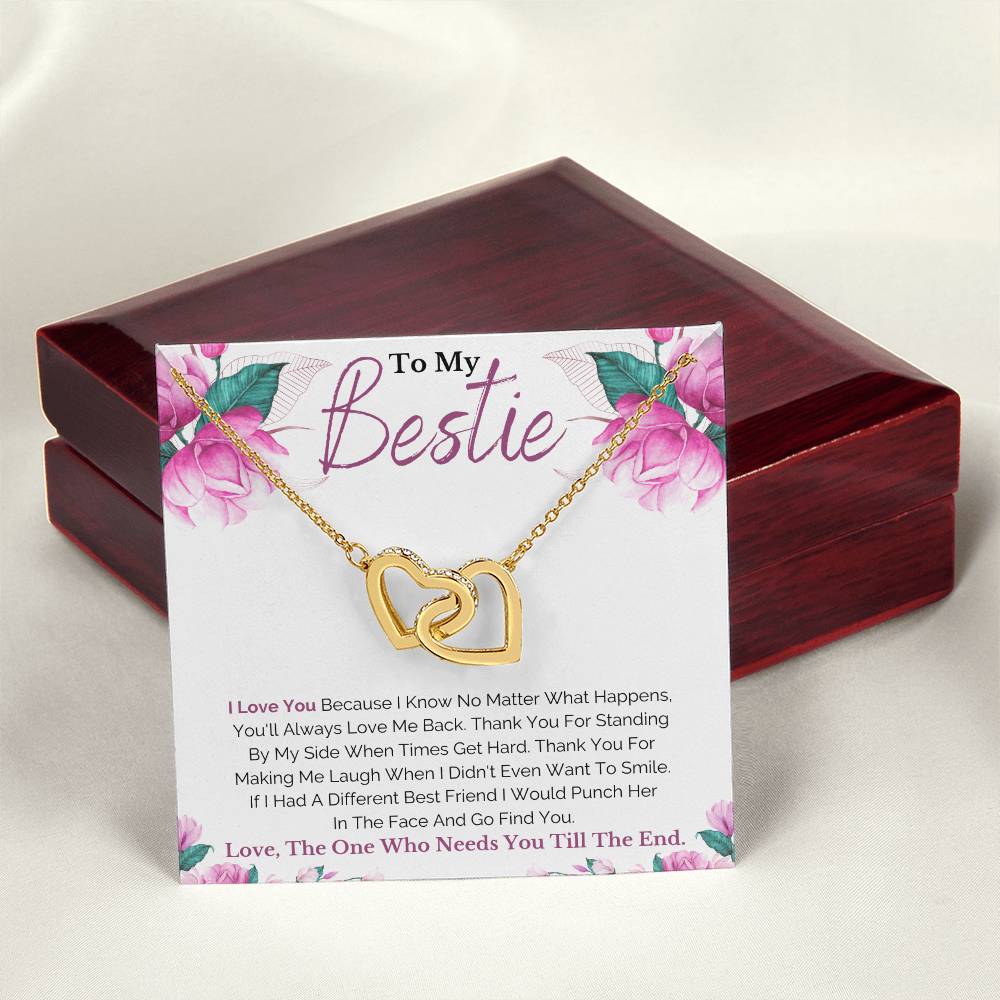 To My Best Friend Necklace Interlocking Hearts Necklace