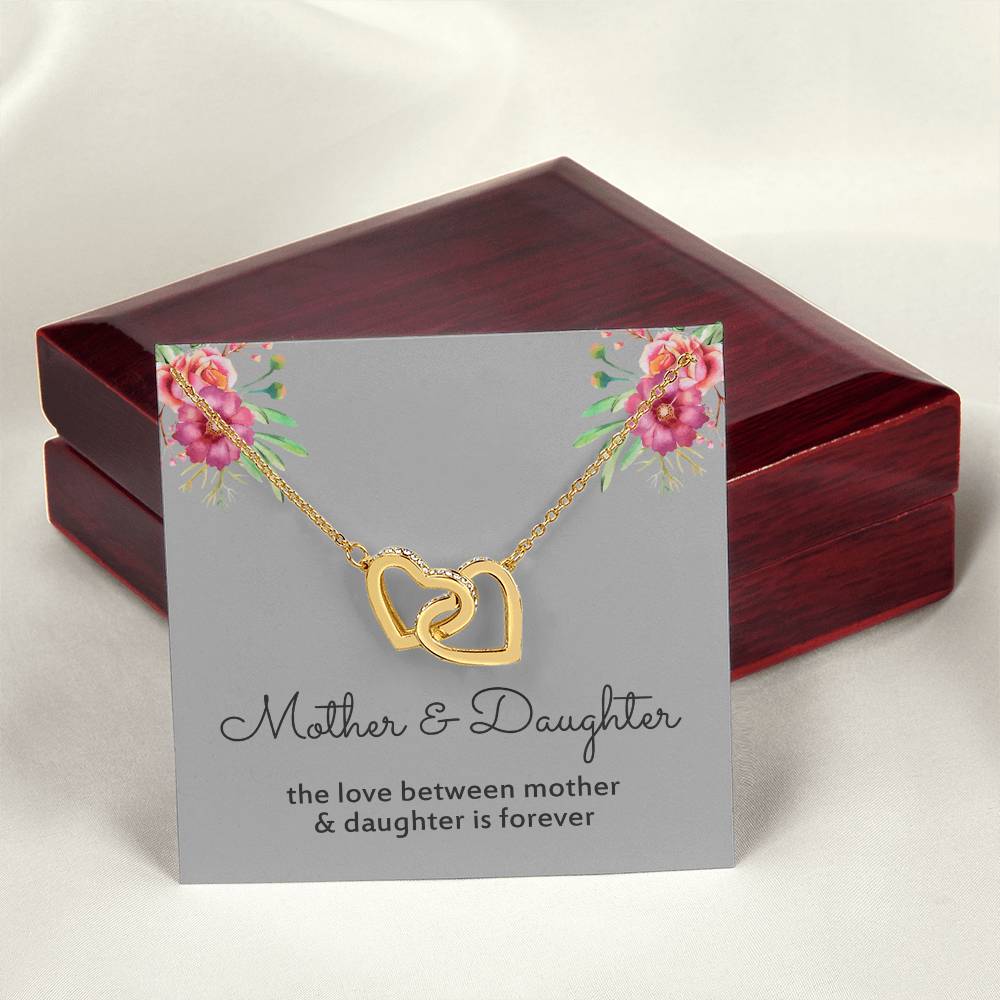 Mother And Daughter - Love Forever Interlocking Hearts Necklace
