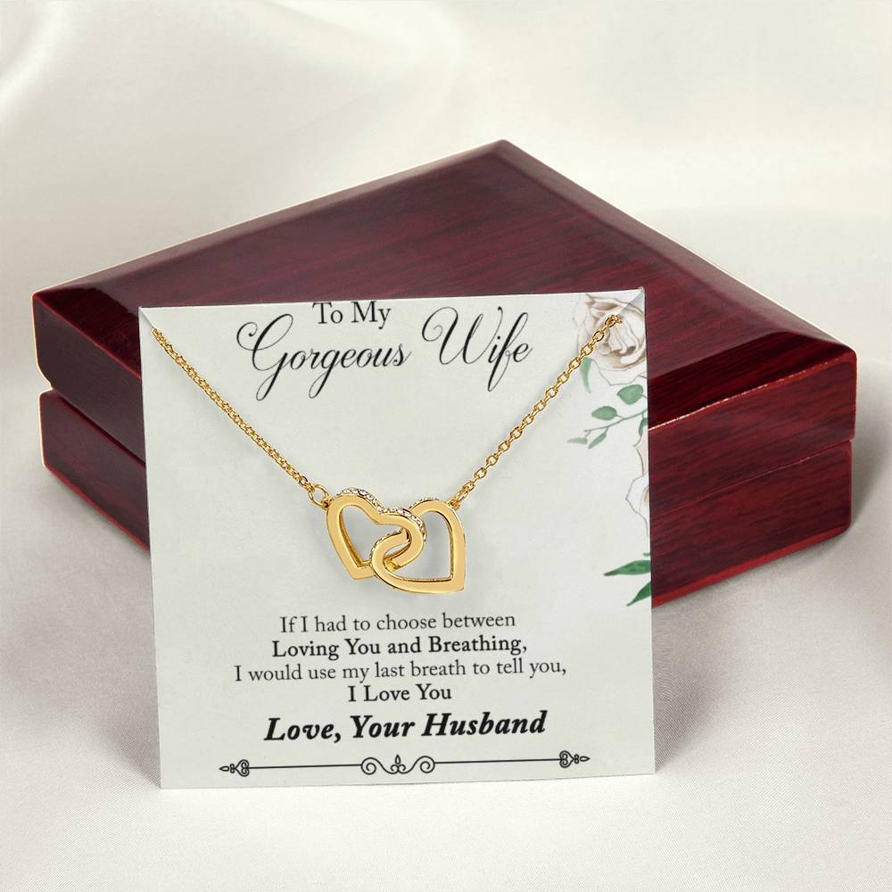 Gift For Wife - Interlocking Hearts Necklace