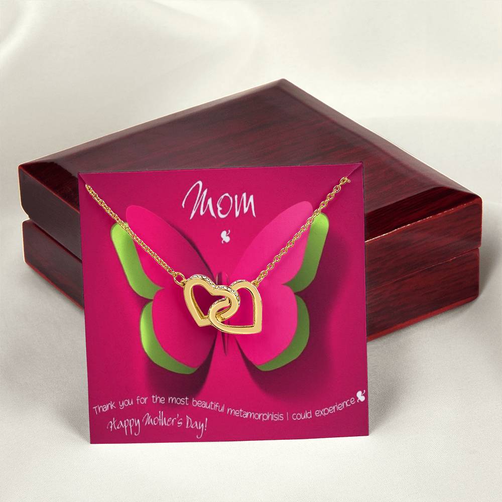 To My Mom Interlocking Hearts Necklace