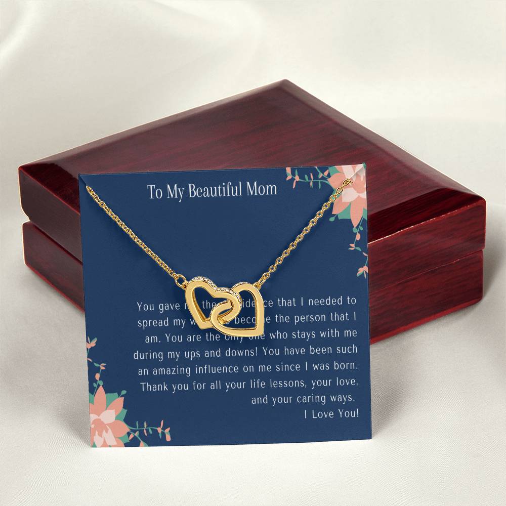 Mother'S Day Necklace To My Beautiful Mom Necklace Mothers Day Gift From Daughter Mom Gift From Son Mom Necklace Interlocking Hearts Necklace