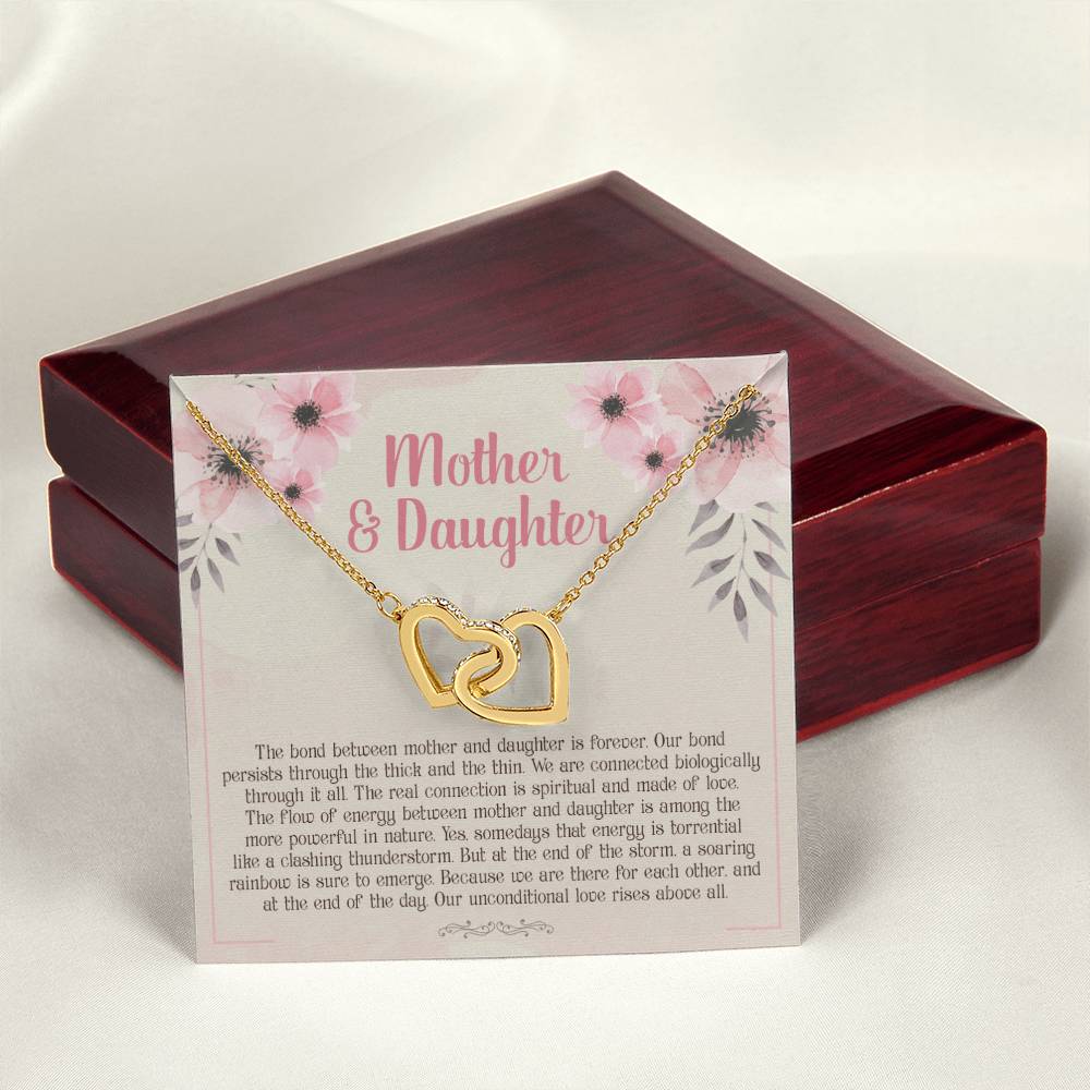 To My Daughter - Interlocking Hearts Necklace