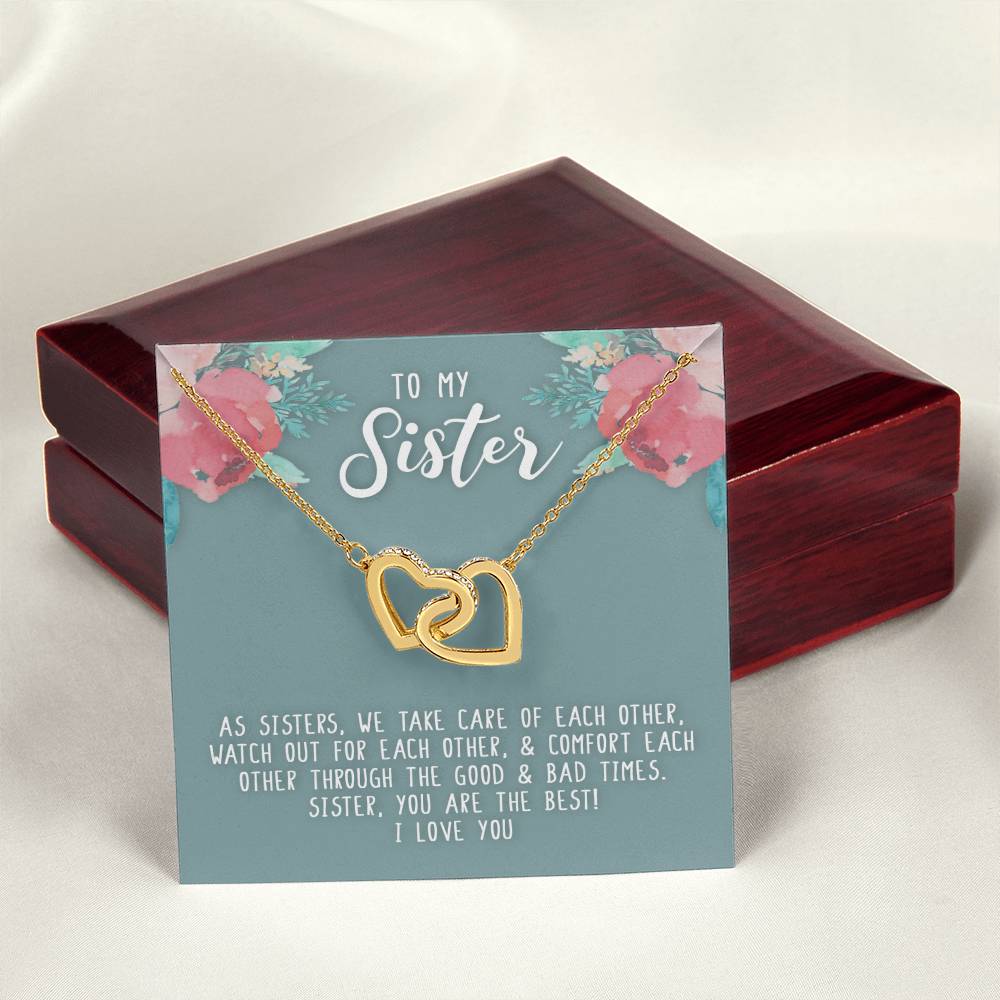 Sister We Take Care Of Each Other - Necklace Interlocking Hearts Necklace