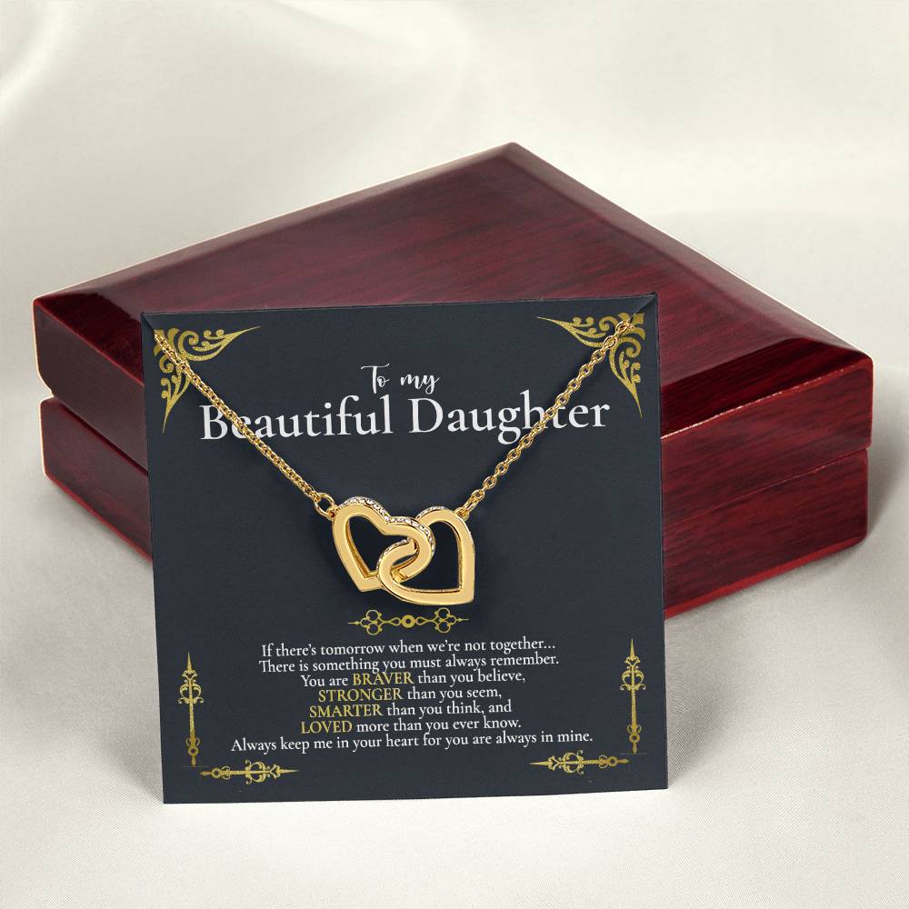 Interlocked Hearts - To Daughter Interlocking Hearts Necklace