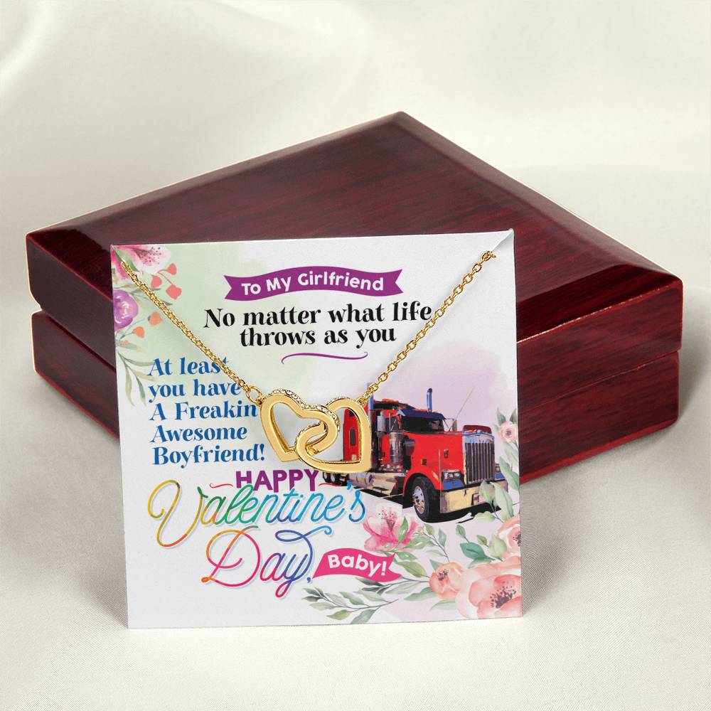 Trucker'S Girlfriend - Interlocking Heart Necklace Interlocking Hearts Necklace