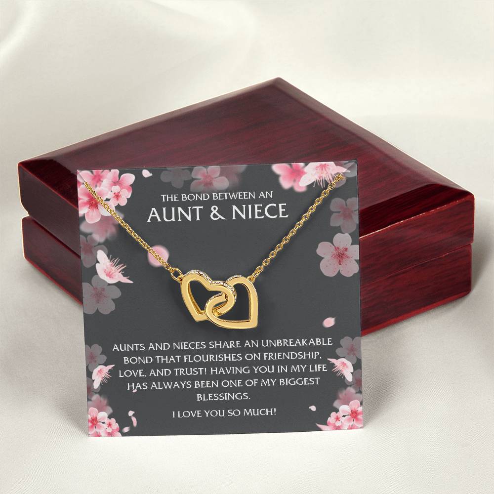 Aunt-Niece Interlocking Hearts Necklace Aunt-Niece Gift Personalized Aunt-Niece Jewelry Aunt-Niece Aunt Jewelry Custom Gift For Aunt